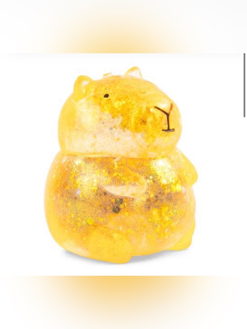 Orange Glitter Capybara Sugar Squish Toy